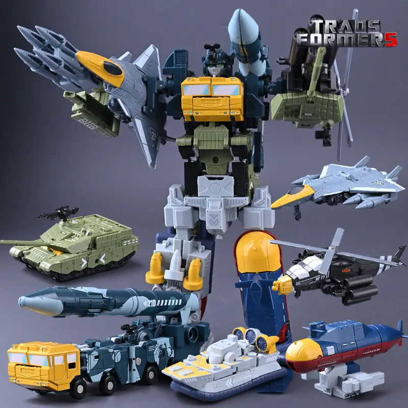Mecha Children's Transforming Toy Boy King Kong Robot Airplane Optimus Military Tank Pillar Figure 3-6 Years Old