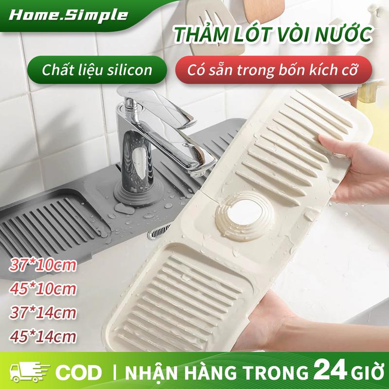 Thảm silicone hứng và thoát nước bồn rửa bát bồn rửa mặt tấm lót bồn rửa bát thoát nước nhanh chóng dễ dàng vệ sinh