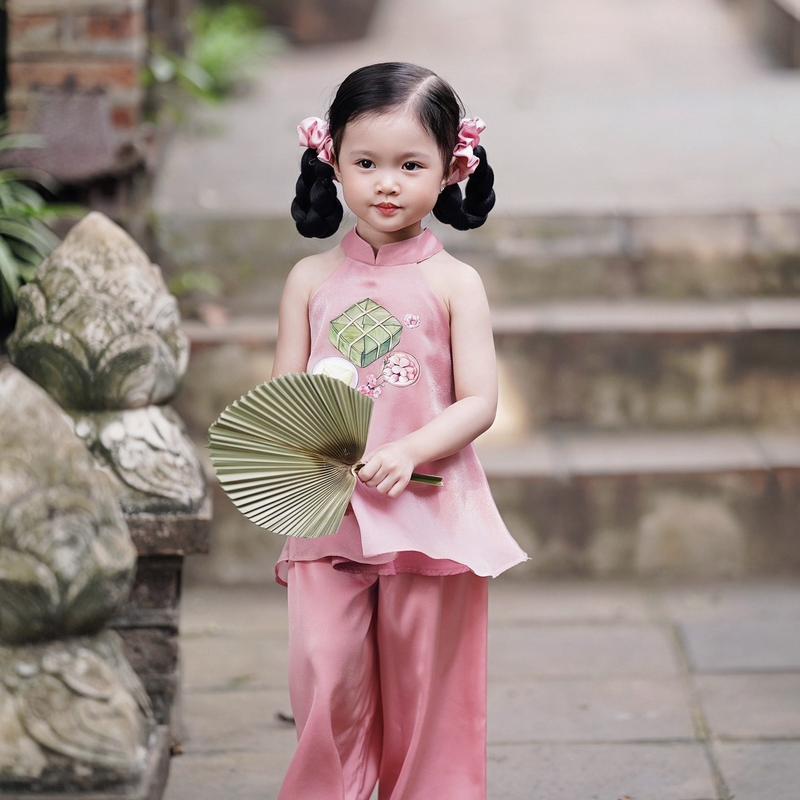 Set yếm đào bánh chưng Hồng, Xanh 8