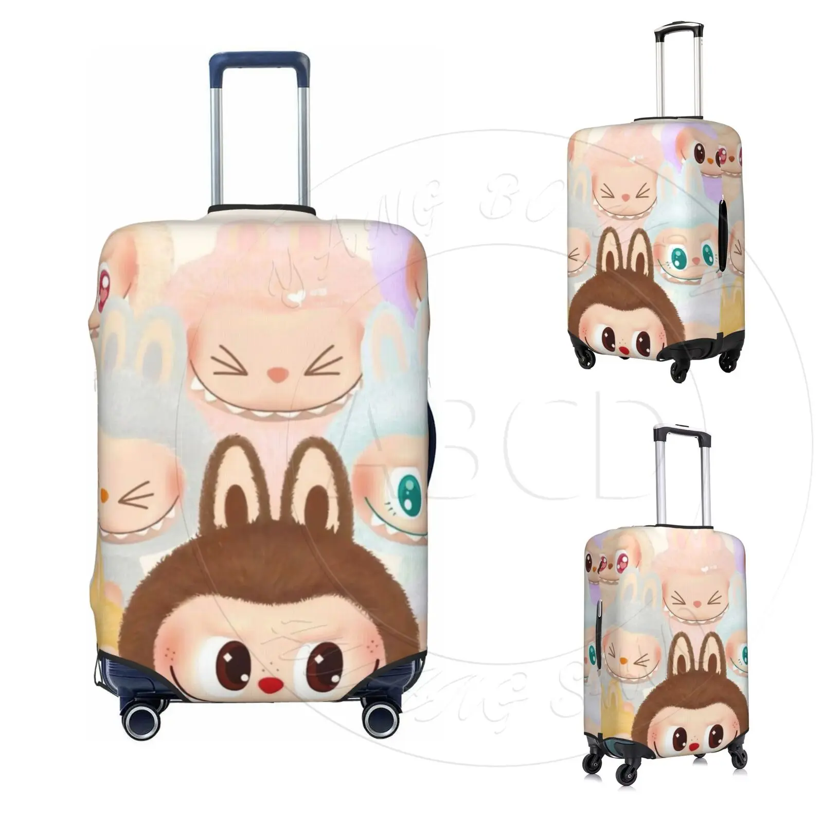POP MART LABUBU Luggage Cover Waterproof Dustproof Elastic Cover for Luggage Protective Travel Suitcase Cover Anti Scratch