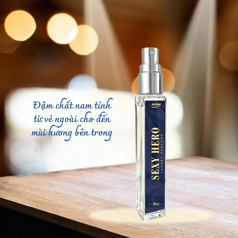 (MUA 1 ĐƯỢC 2) Nước Hoa Nam Thơm Lâu Cuốn Hút SEXY HERO 10ml Dạng Phun Sương Hương Thơm Quyến Rũ Và Sang Trọng Cosmetic Perfume Xịt Thơm Mỹ Phẩm 4