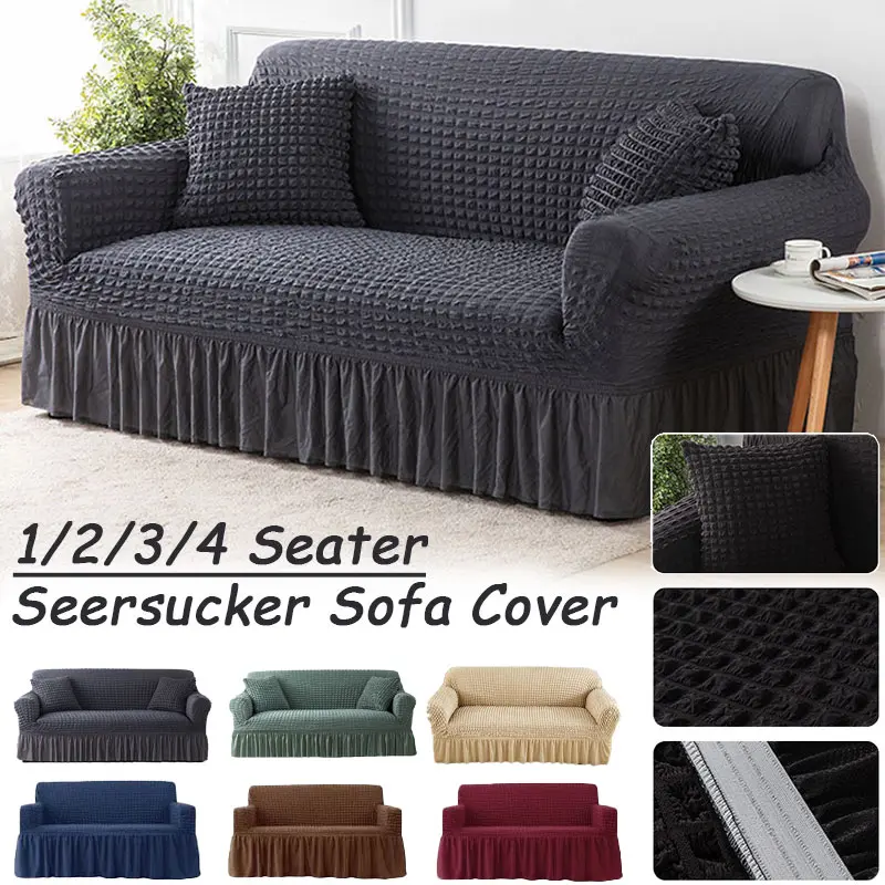Sarung Sofa Bentuk L, Sarung Sofa Elastik Sejagat, Pelindung Sarung Selipar Boleh Tanggal, Sesuai untuk Sofa 1 / 2 / 3 / 4 Tempat Duduk, Sarung Sofa Elastik, Sarung Pelamin Elastik