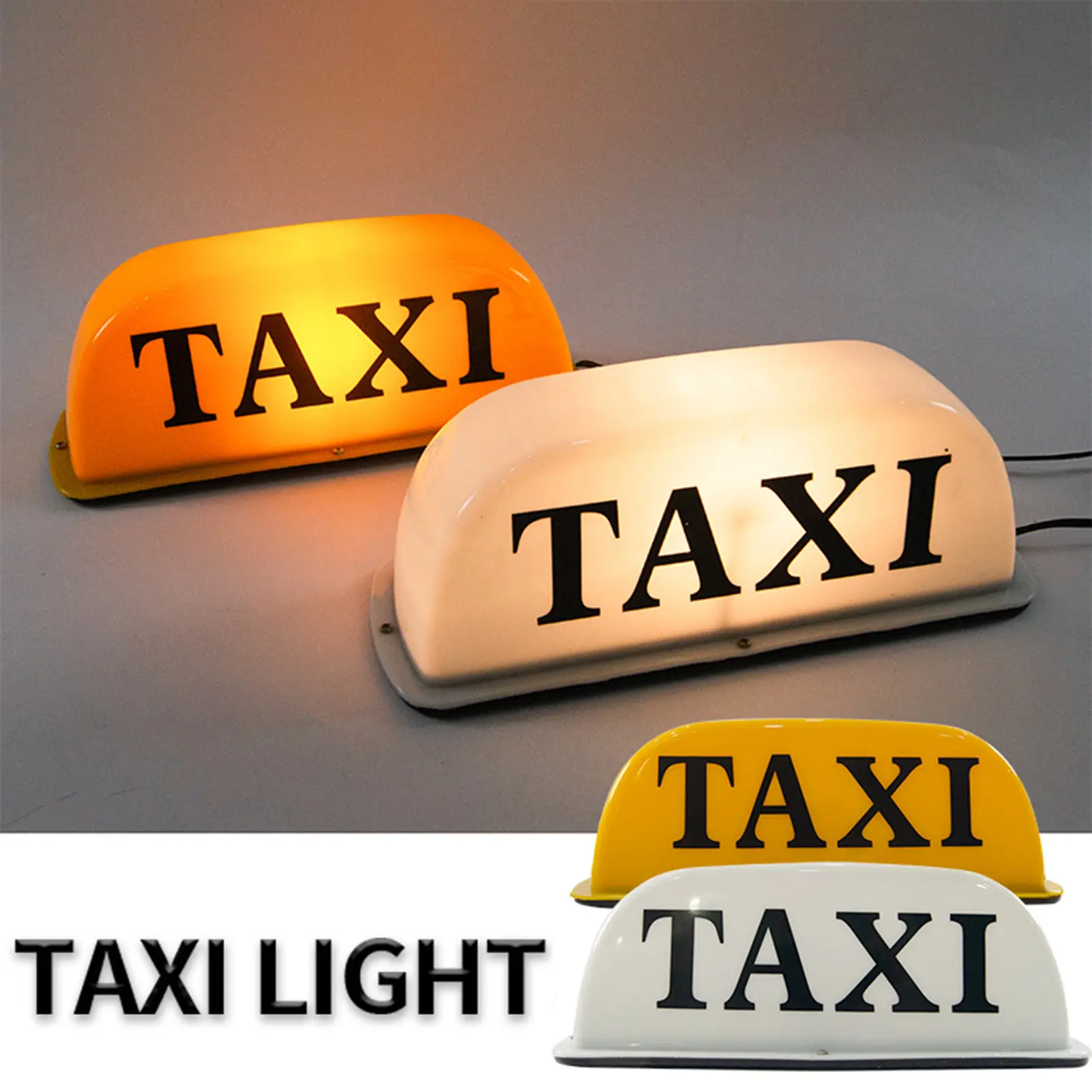 Đèn Nóc Taxi 12V, Phổ Thông, Tuổi Thọ Cao, Không Thấm Nước, Phát Sáng Từ Tính, Biển Hiệu Cabin Taxi, Đèn Trên Nóc, Phụ Kiện Xe
