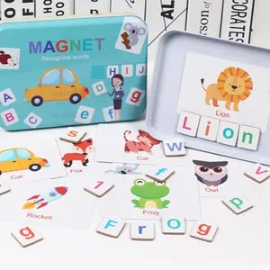 Mainan Edukasi MAGNET Recognize Words / Mainan Edukatif Anak Spelling Game Magnet / Mainan Belajar Inggris / Magnetic Alphabets Belajar Mengeja Kata Kartu