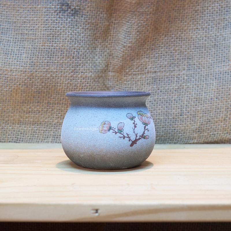 Chậu sứ tráng men vẽ hoa bonsai - Ngẫu nhiên 1