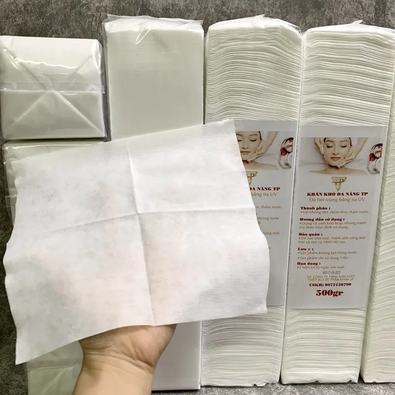 KHĂN GIẤY SPA lau mặt trong thẩm mỹ khoảng 250 tờ/ cây loại 1 - Khăn lau mặt 500gr/ cây siêu tiết kiệm 5