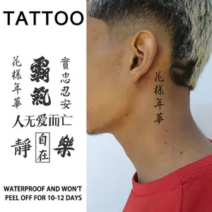 Stiker Tato Temporer Tahan Lama - Waterproof Fruit Ink, 15 Hari, 18x11cm, Motif Keren untuk Pria & Wanita 325