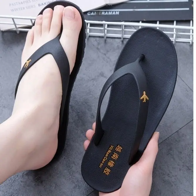 Dép Cao Su, Dép Xỏ Ngón Nam Thời Trang Và Có Thể Đeo Được, Dép Đi Trong Nhà, Chống Trượt, Khử Mùi, Được Làm Bằng Cao Su Tại Việt Nam 1