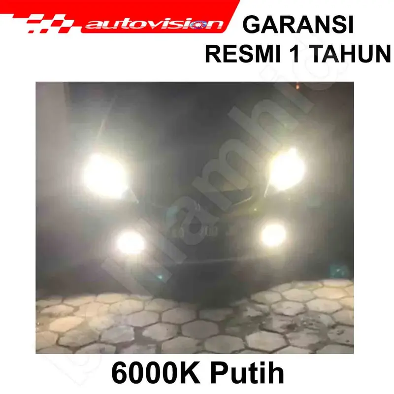 Lampu Mobil LED AUTOVISION XANDWAY 6000K Putih Socket H4 Hi/Lo H11 HB3 HB4 Car 1