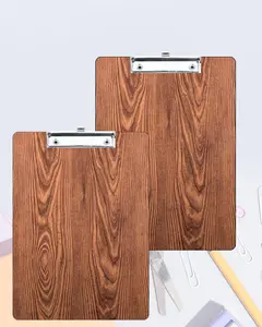 Papan Ujian-Clipboard Papan Jalan - Papan Dada Kayu F4 Folio Clip Board Stationery