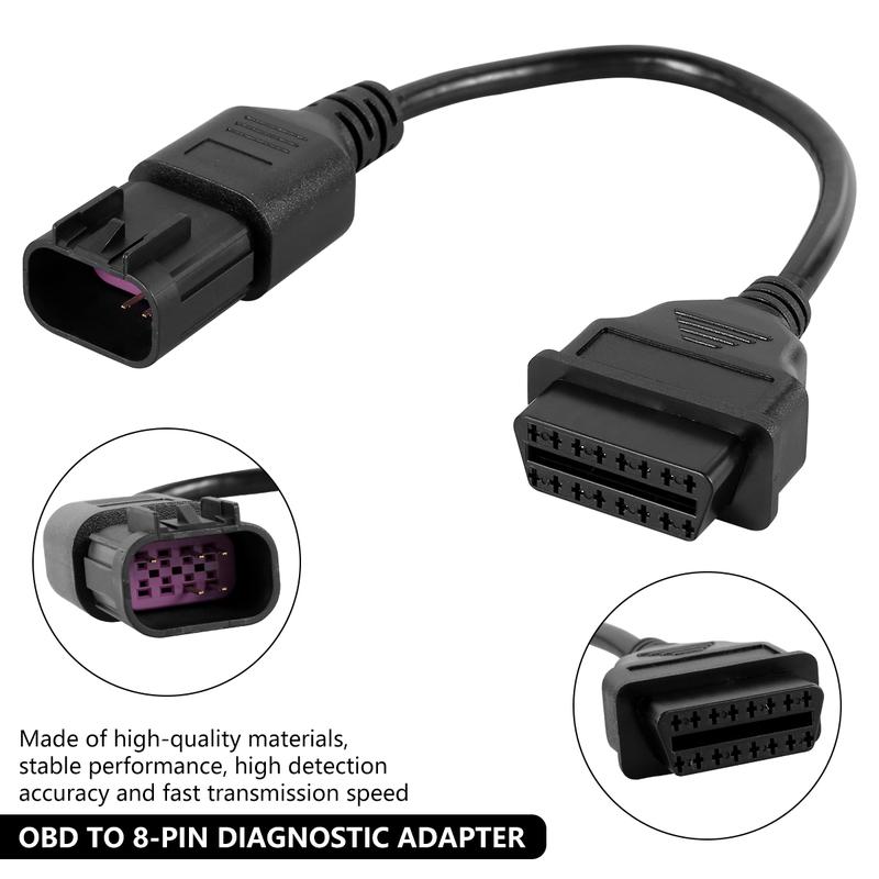 Product Introduction of 16 Pin Female to 8 Pin Diagnostic Adapter Premium Diagnostic Connector Cable Stable Fault Detection Testing Cable Replacement Diagnostic Tool Connector for ATV r2900 28