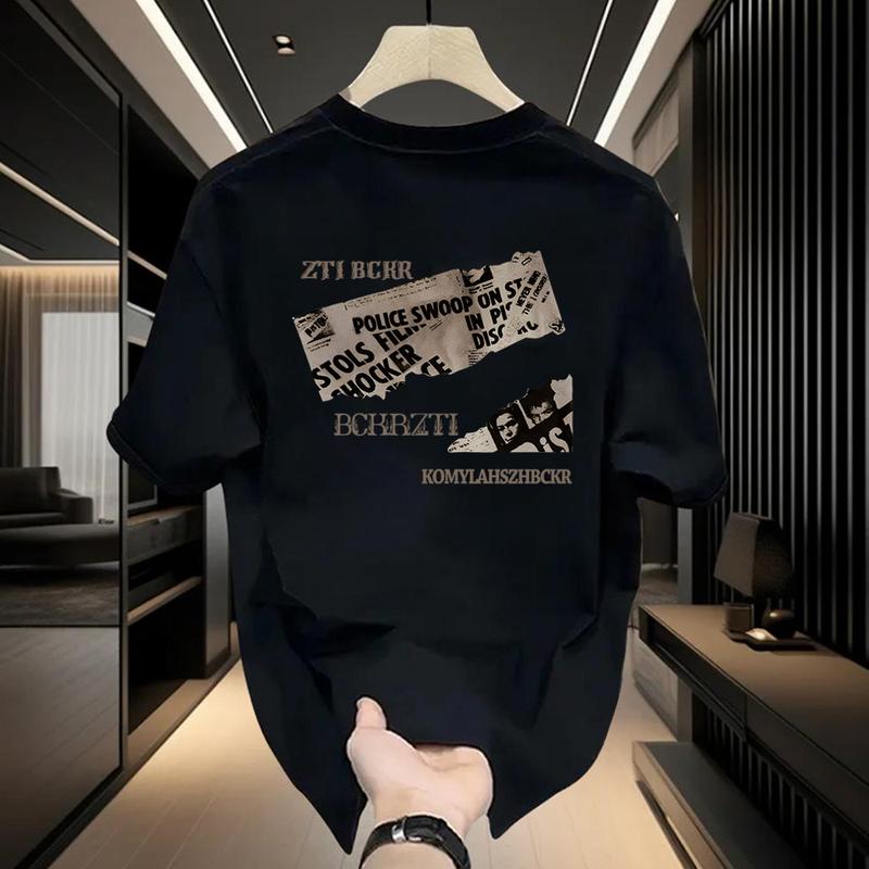 Áo Thun Cotton ngắn Tay Thương Hiệu Hợp Xu Hướng Mỹ Phong Cách Hợp Xu hướng Dành Cho Nam Giới In Hình Dáng Rộng Rãi Và Thời Trang Áo Cổ Tròn Áo Sơ Mi Hàng Đầu