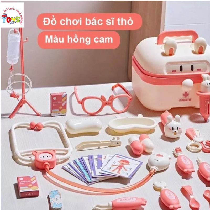 Đồ Chơi Bác Sĩ Cho Bé Trai Gái Cao Cấp Mô Phỏng Thiết Bị Y Tế Thật Đồ Chơi Trẻ Em Nhập Vai Y Tá Nha Sĩ Khám Răng Hình Con Thỏ Dễ Thương Toy Câu Cá