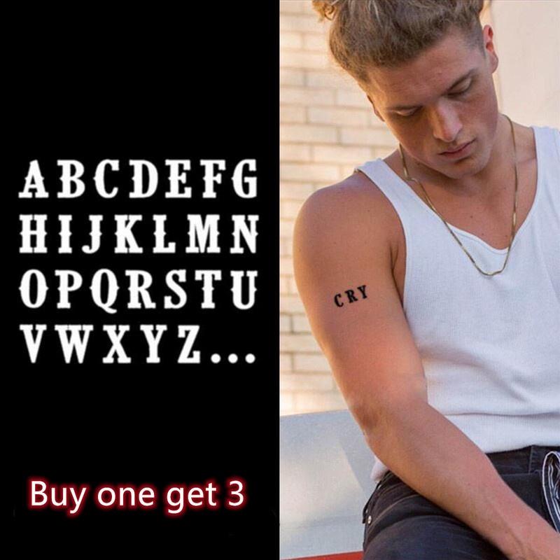   3 miếng trong tổng số 78  hình xăm chữ A-Z hình xăm ma thuật không thấm nước kéo dài trong 15 ngày 