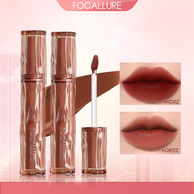 【2PCS FOCALLURE BỘ SON MÔI 2 THỎI PRO-BLUR AIRY VELVETY SON KEM NHUNG HỖ TRỢ DƯỠNG ẨM CHO MÔI MỀM MƯỚT