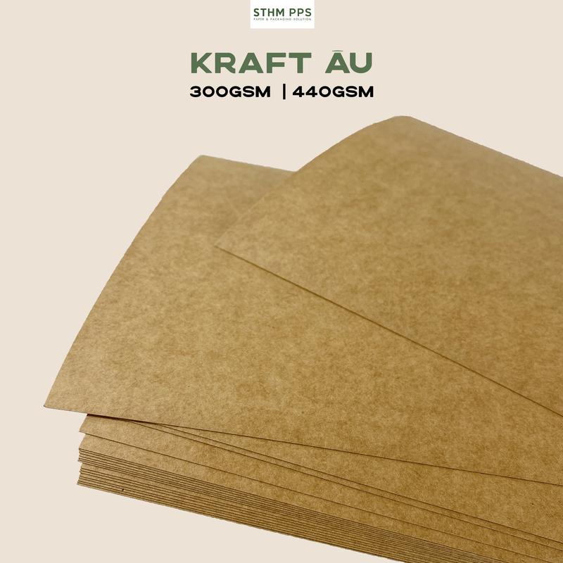 20 tờ giấy Kraft Châu Âu - 300gsm 440gsm - Cắt sẵn khổ A4+ A5 - Làm bìa sổ tay