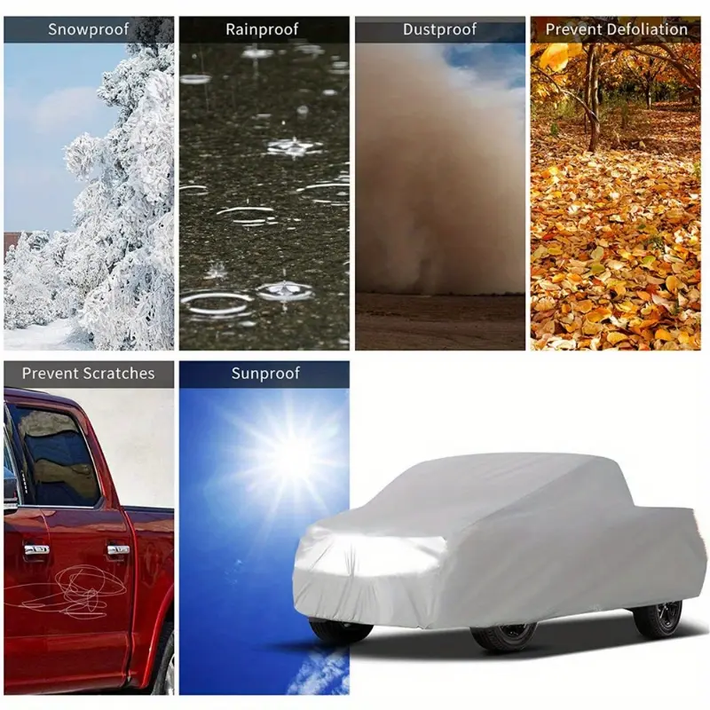 Heavy Duty Outdoor Pickup Truck Cover Universal Dust, Rain, Snow, Heat-resistant Protection, Suitable For All Seasons Up To 60.76 Gallons X 75 Wide X 65 High 4