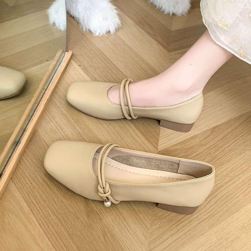 Product Introduction of Giày Nữ, Quý Cô Cổ Tích Nhẹ Nhàng, Sang Trọng, Phong Cách Hàn Quốc, Màu Trơn Áo Mặc Bên Ngoài, Dễ Phối Đồ, Giày Thường Ngày, Có Da Chống Trượt, 2024 5