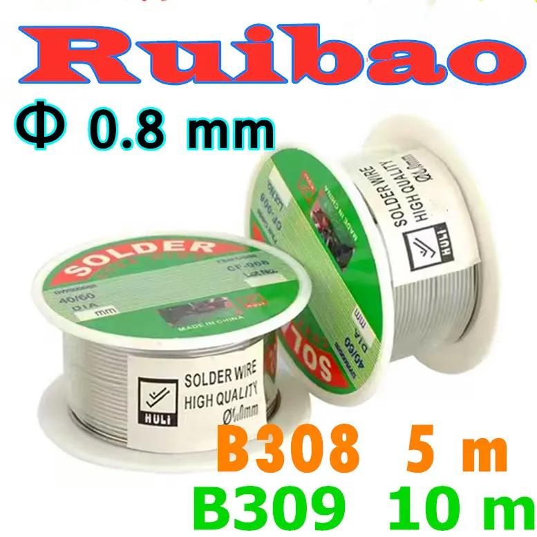 Ruibao Timah Solder Diameter 0.8 mm Panjang 5M 10M