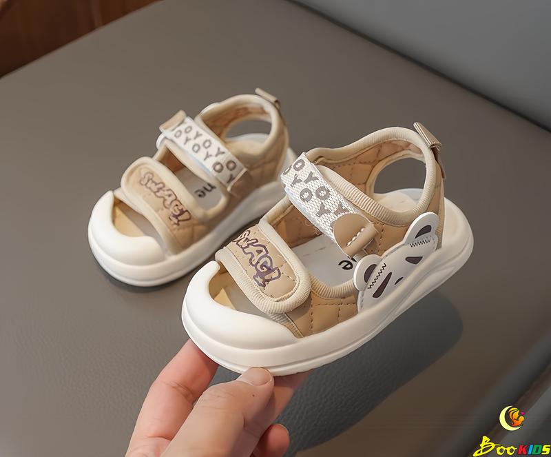 Dép Sandal Cho Bé Trai Bé Gái Có Video 0-4 Tuổi Chống Vấp Trơn Trượt Siêu Nhẹ Hình Gấu Poo 6
