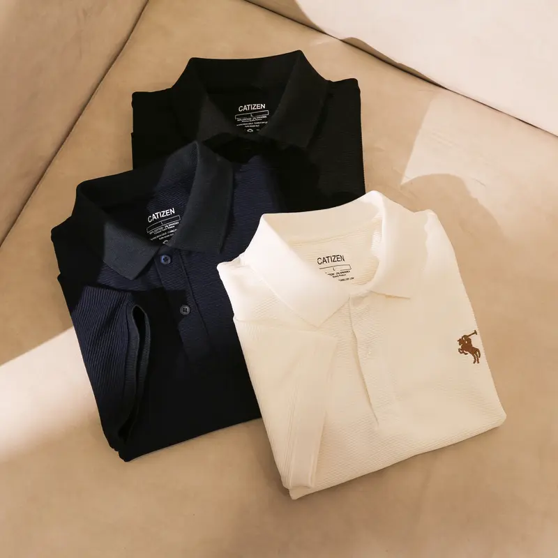 Áo Thun Polo Nam Vải Gân Kem Cotton Cao Cấp, Trẻ Trung, Thanh Lịch, Chuẩn Form - CATIZEN 7