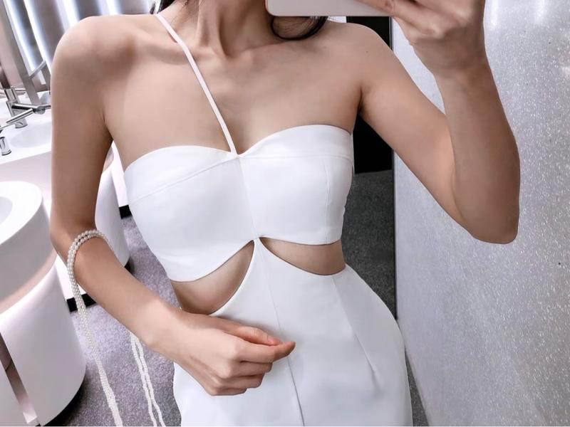 Jumpsuit cách điệu cúp ngực quần dáng xuông (có mút) Nữ Women 9