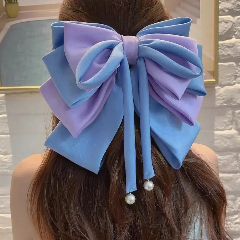 Kẹp Tóc Mái Mùa Xuân Và Mùa Hè, Thiết Kế Nơ Nàng Tiên Cá Cô Gái Ngọt Ngào Quá Khổ, Ngoại Cỡ, Thiết Kế Đẹp, Hàng Mới Về 2024, Lấy Cảm Hứng Từ Hoa Mơ Hồng Sương Hồng Women 5