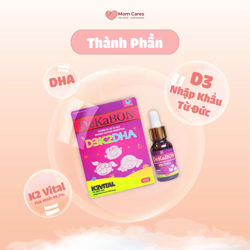 D3K2DHA DEKABON Cho Bé Hấp Thu Canxi Phát Triển Chiều Cao 3