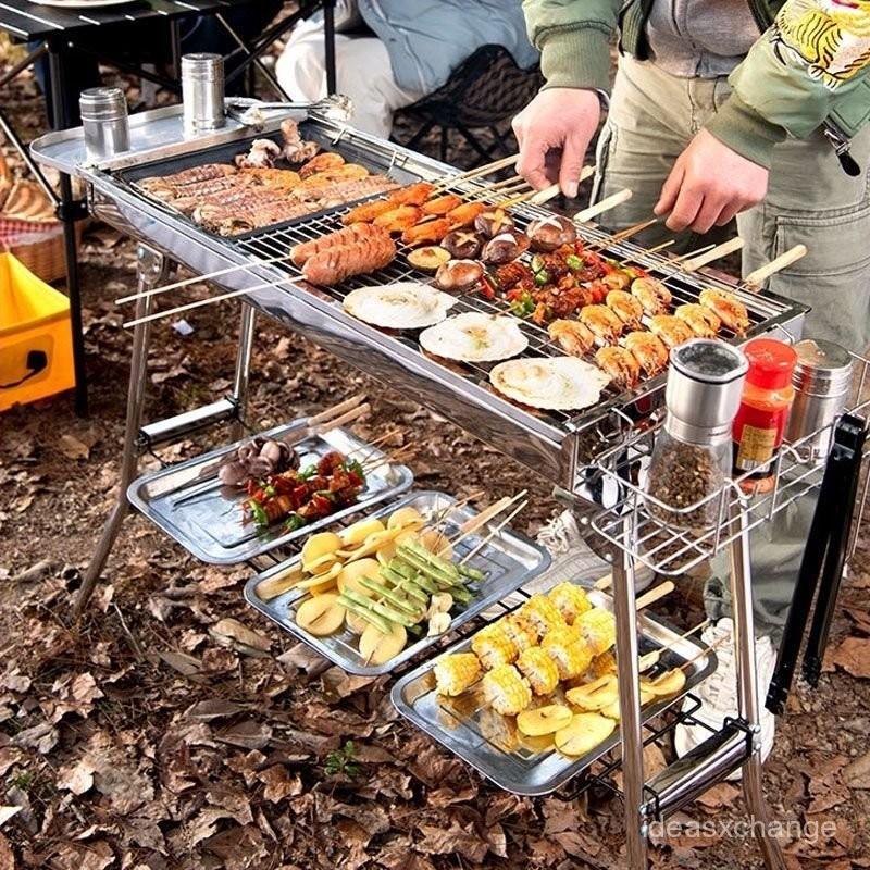 Product Introduction of ori Barbecue Stove Household Charcoal Outdoor Barbecue Grill Indoor Carbon Barbecue Stove Outdoor Stainless Steel Thickened 24