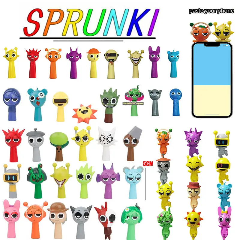 12pcs Action Figurines Sprunki X Sonny Angel Hippers Decorative ...