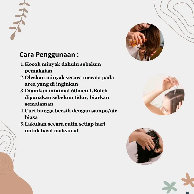 minyak kemiri asli murni 100% Penumbuh rambut Menumbuhkan Menebalkan Menghitamkan Perawatan Melembutkan Shampo 2