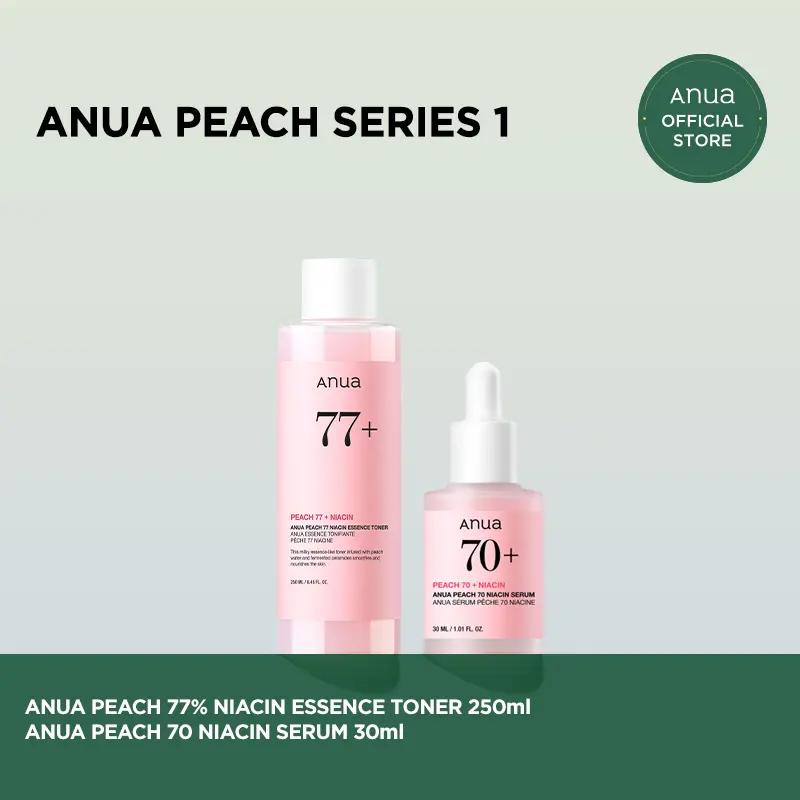 ANUA Peach Series 1 (Peach Essence Toner 250ml + Peach Serum 30ml)