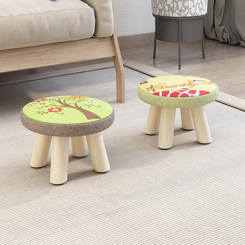 Cute Wooden Child Sofa Stool Cartoon Fashion Creative Small Stool 0