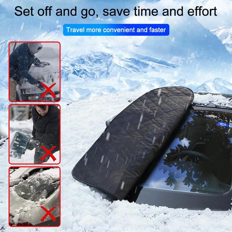 Winter Windshield Snow Cover, Automatic Visor, Frost Protective Sunscreen Anti-ice Front Windshield Cover 5