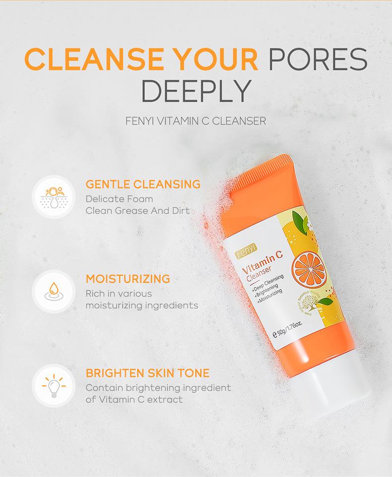 Product Introduction of Facial Cleanser Deep Cleansing, Moisturizing, Blackhead Removing and Skin Care Foam Wash Face 50g 11