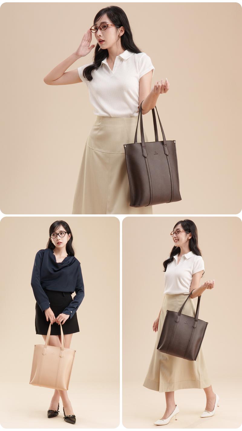 Product Introduction of Túi Yuumy (Thời trang nữ công sở dáng đứng - Túi xách da Bergen YTX55) 6