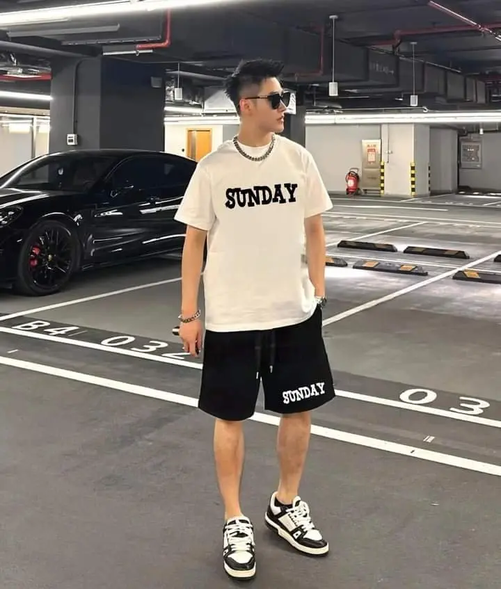 ĐỒ BỘ BIGSIZEE LÊN TỚI 130KG  THÔNG THƯƠNG CỔ TRÒN ÔM GON TRƠN CAO CĂP Áo Menswear Nam Quần Jean bodo