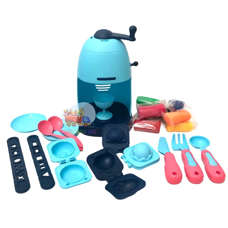 Mainan Edukasi Anak Cetakan Lilin Ice Cream Play Fun Doh Machine Color Ice Cream Playdoh Fundoh Set 2