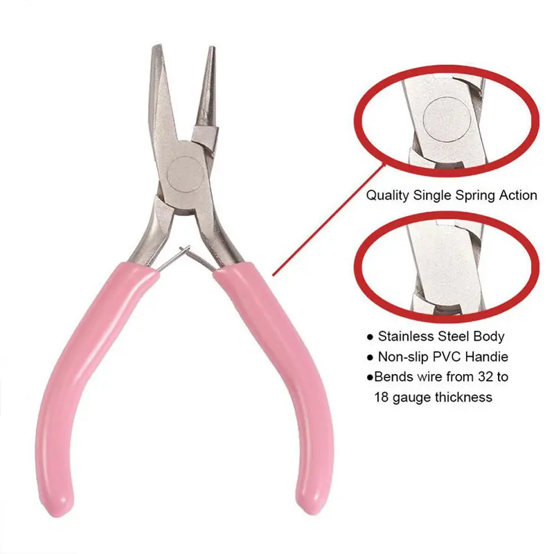 Tang Loop Pembulat Kawat Handmade Pink / Tang Umpan Concave Bulat untuk Jig Metal 2