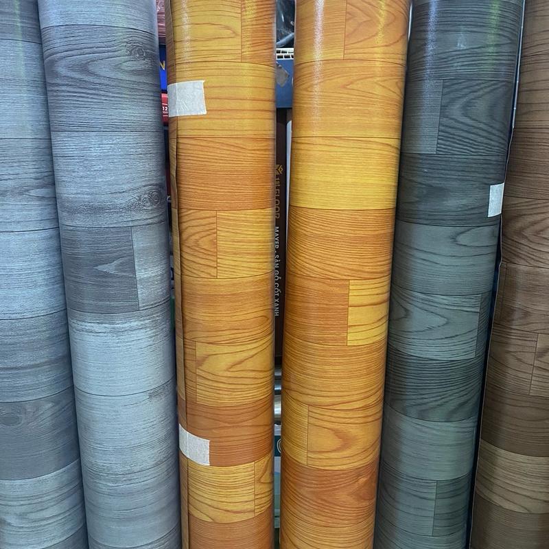 [Cuộn 1mx10m] Thảm Trải Sàn Nhà Simili, Thảm Vân Gỗ Trải Lên Tất Cả Các Loại Nền Như Đá Hoa,Xi Măng, Nền Đất Khổ Rộng 1m nỉ