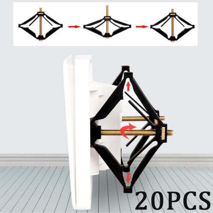 20 Pcs 86mm Wall Repair Box Soket Kaset Inbow Kotak Stop Kontak Repair Soket Kotak  Pengganti Tempel Dalam Dinding Perbaikan 1