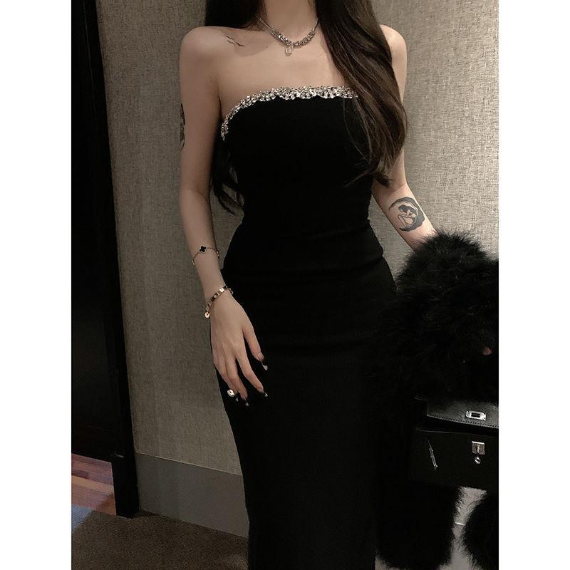 Đầm quây ôm body Cúp ngực Sexy Váy đầm Đen ống body Tiệc cưới Đi quẩy bar pub Dự tiệc tùng sự kiện event Quyến rũ Nữ Women❤️ 1