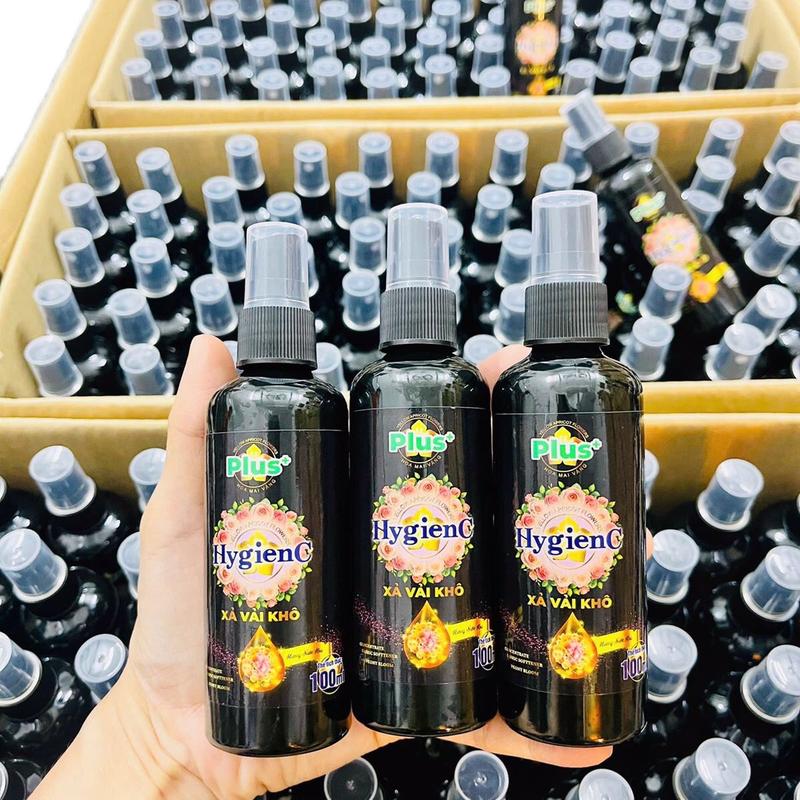 Combo 3 chai Xịt vải khô thơm quần áo HygienC Làm Sạch - Khử mùi và làm thơm quần áo hiệu quả