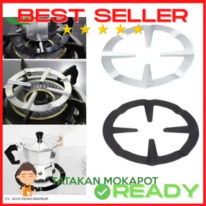 Tatakan Mokapot Alas kompor Teko Leher Angsa Tatakan Moka Pot Hitam