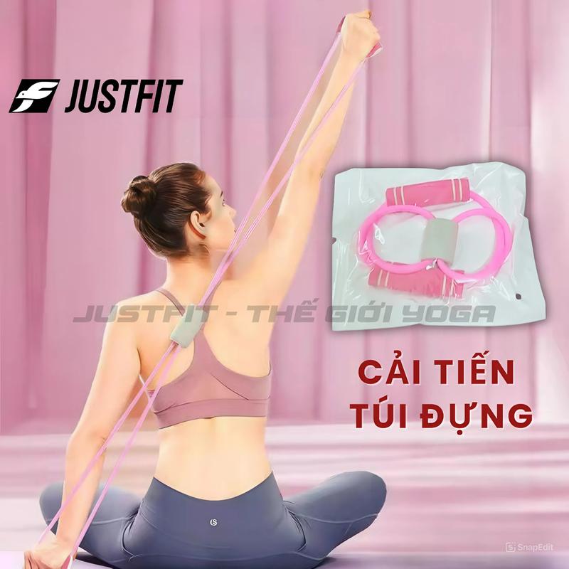 Dây kháng lực tập gym số 8 JUSTFIT tập yoga, tập toàn thân tại nhà Cao Su