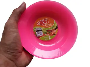 PROMO 12 PCS PIRING KECIL UNTUK TATAKAN MERK KH CRYSTAL NO 6 / PIRING UKURAN KECIL 14 cm