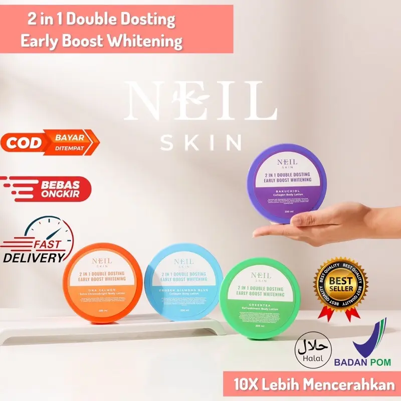 NEIL SKIN - 2 IN 1 DOUBLE DOSTING WHITENING BOOSTER 250ML / LOTION SIANG DOSTING UV FILTER 0
