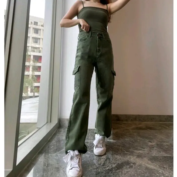cargo jeans army highwaist Polos