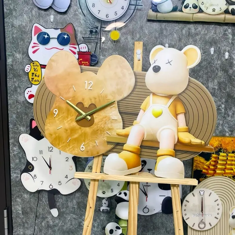 Đồng hồ gấu beatrick trang trí decor treo tường Decor Phòng Trang Trí Nhà đồng  hồ 1