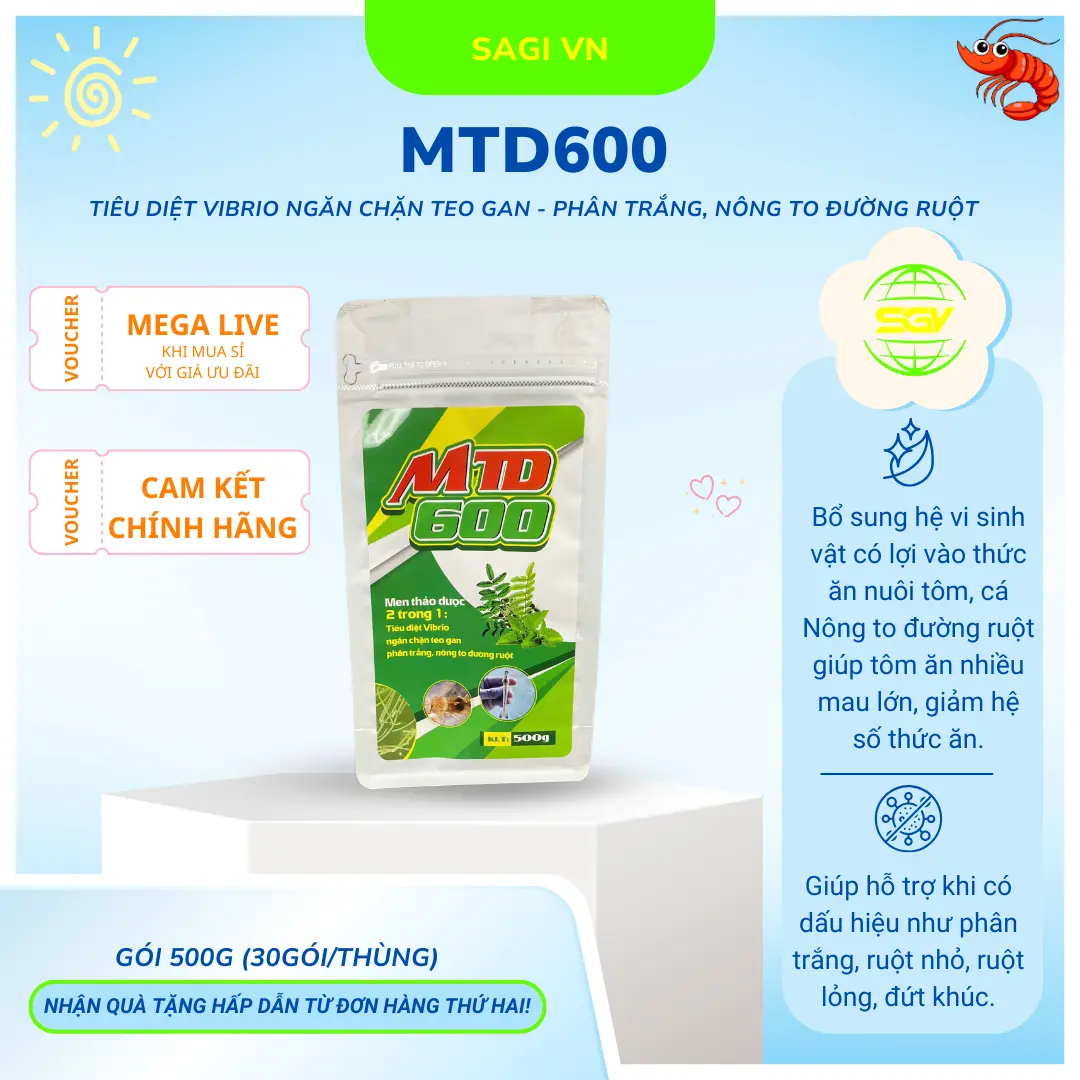 SAGI - MTD 600 (Thảo dược lên men) - Gói 500g (30Gói/thùng)